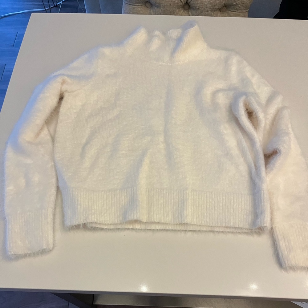LOFT Cream Cowl Neck Sweater